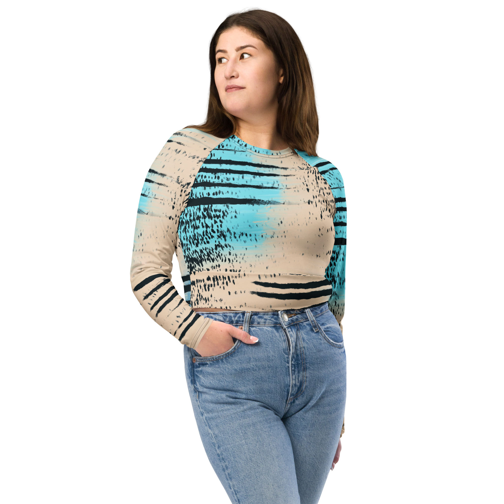 Eric long-sleeve crop top