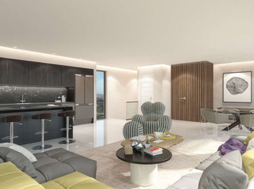 Kitchen and Living | Passive Penthouse in Marbella (Spain)