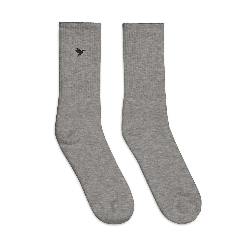 Thumbnail: Hummingbird Line - Embroidered Socks