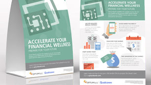 Brochures showcasing financial wellness and digital tools.