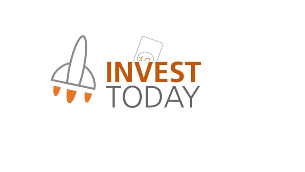 Rocket icon with text "Invest Today."