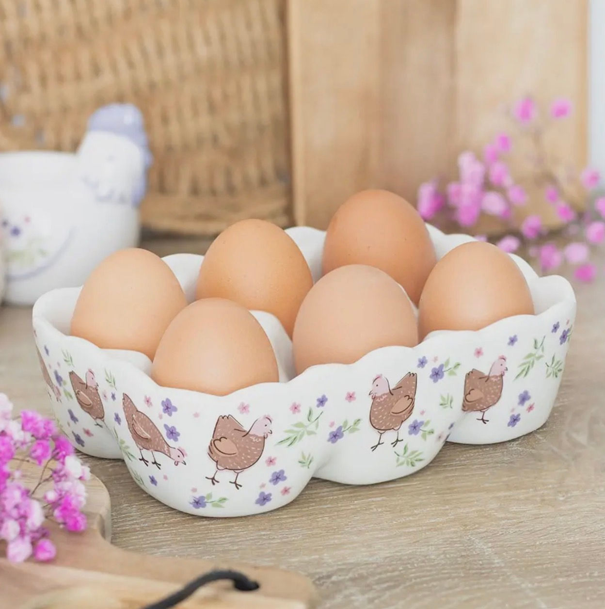 Hen Ceramic Egg Holder