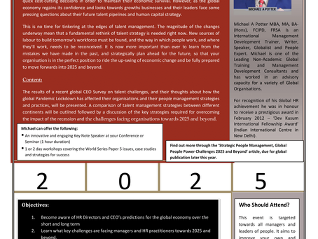 World Series Paper 5- Strategic People Management, New Era- Key Challenges 2025 and Beyond.