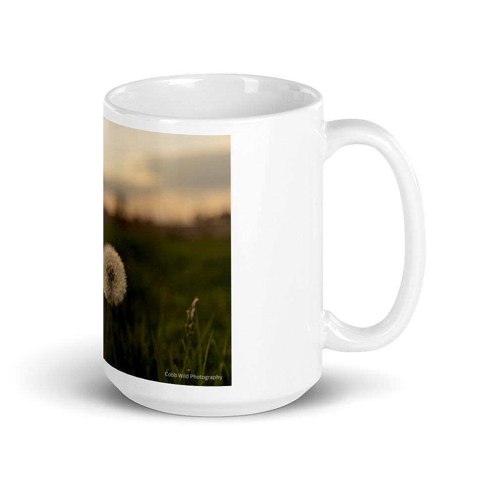 Thumbnail: The Dandelion And The Sunset White glossy mug
