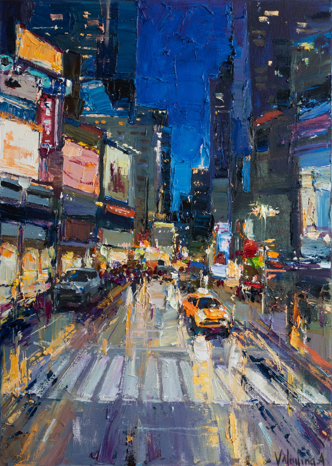 Night City Street | 50 x 70 cm | 20 x 28 in