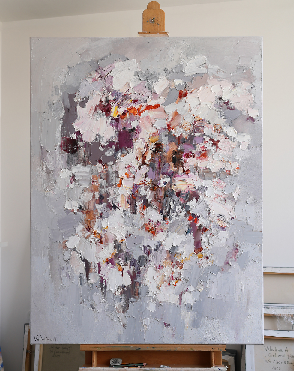 Thumbnail: Textured white and beige abstract artwork by Anastasiia Valiulina