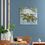 Thumbnail: Botanical wall art with pond scene in elegant dining room