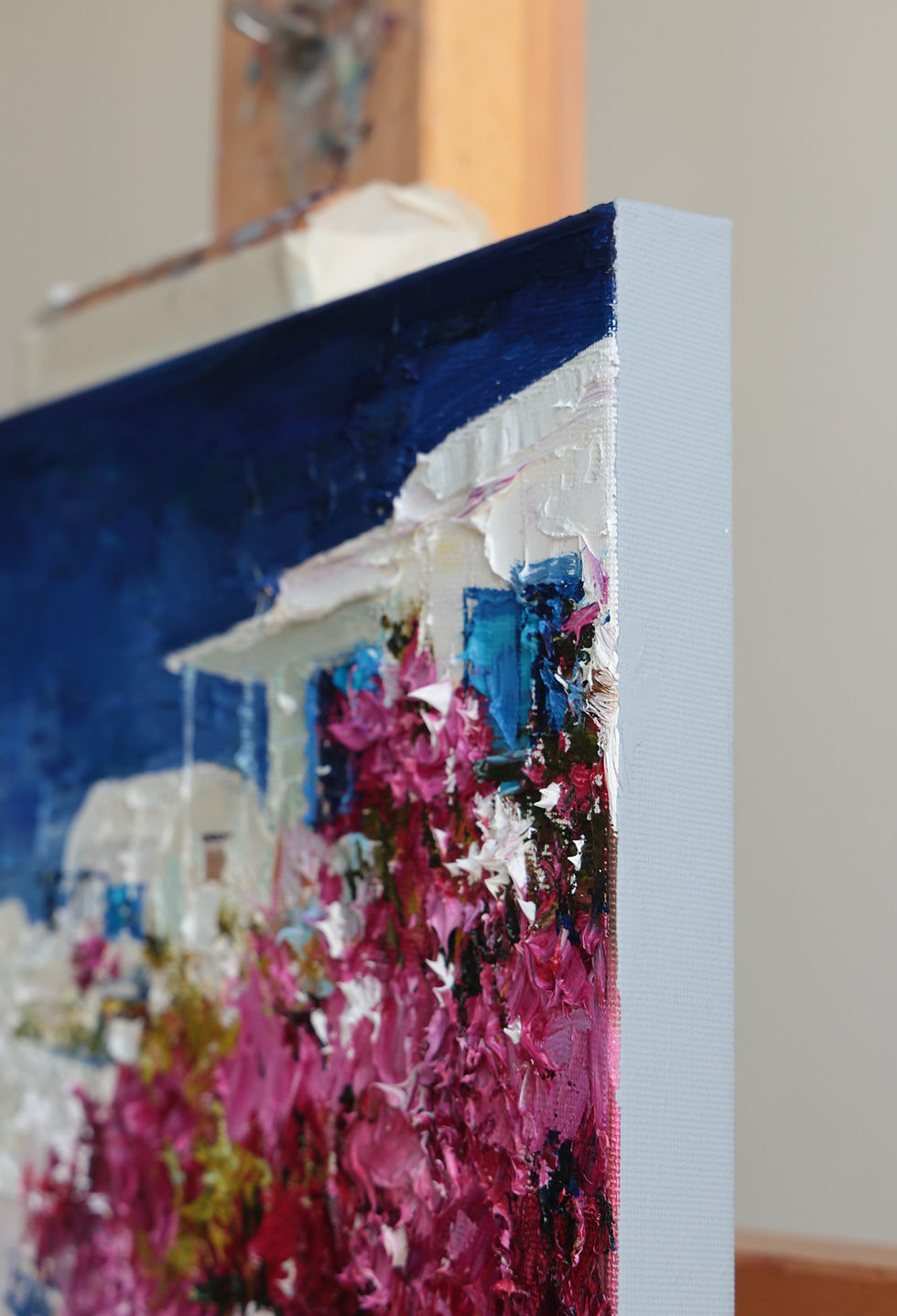 Thumbnail: Close-up of textured blue sky and flowers