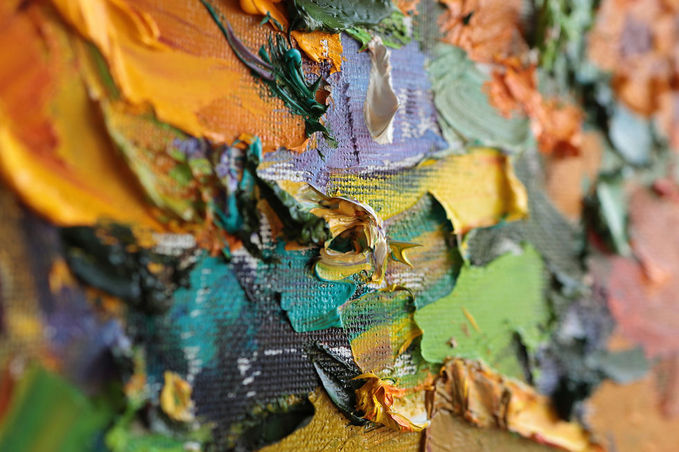Thumbnail: Sunflowers painting | 76 x 76 cm | 30 x 30 in