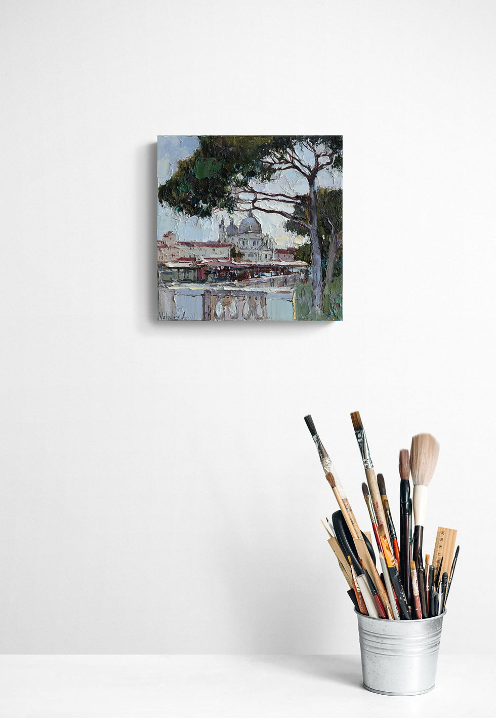 Thumbnail: Santa Maria della Salute, Venice painting | 30 x 30 cm | 12 x 12 in