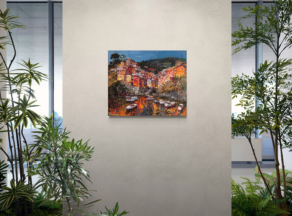 Thumbnail: Bold impasto art in contemporary interior