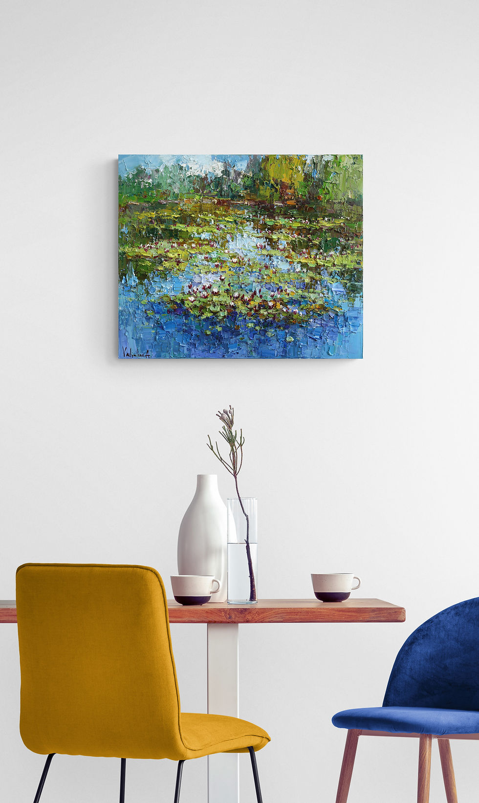 Thumbnail: White floral wall art adding calm to minimalist decor