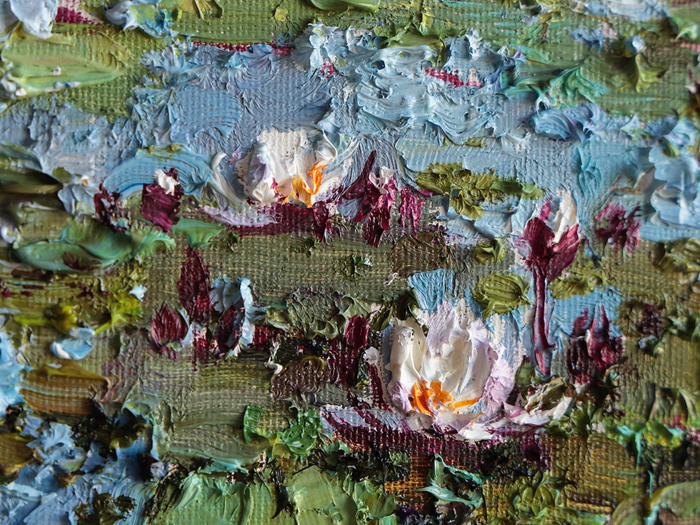 Thumbnail: Close-up of impasto texture on water lily petals