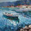 Thumbnail: Impasto painting of boats in a tranquil bay by Anastasiia Valiulina