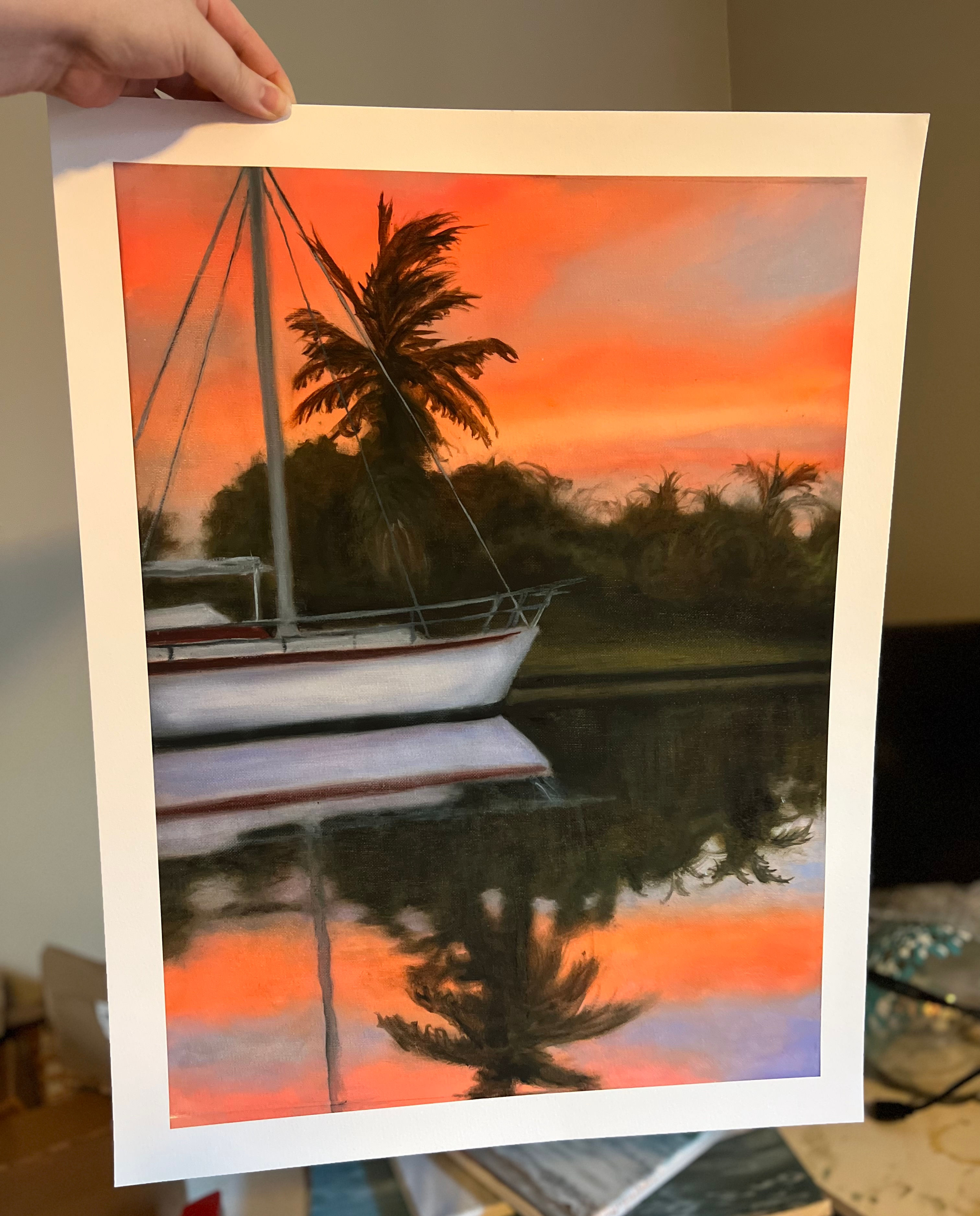 PRINT “Floating in Siesta” 17”x22” with 2” border