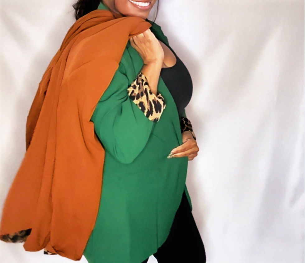 Megan Leopard Lined Blazer