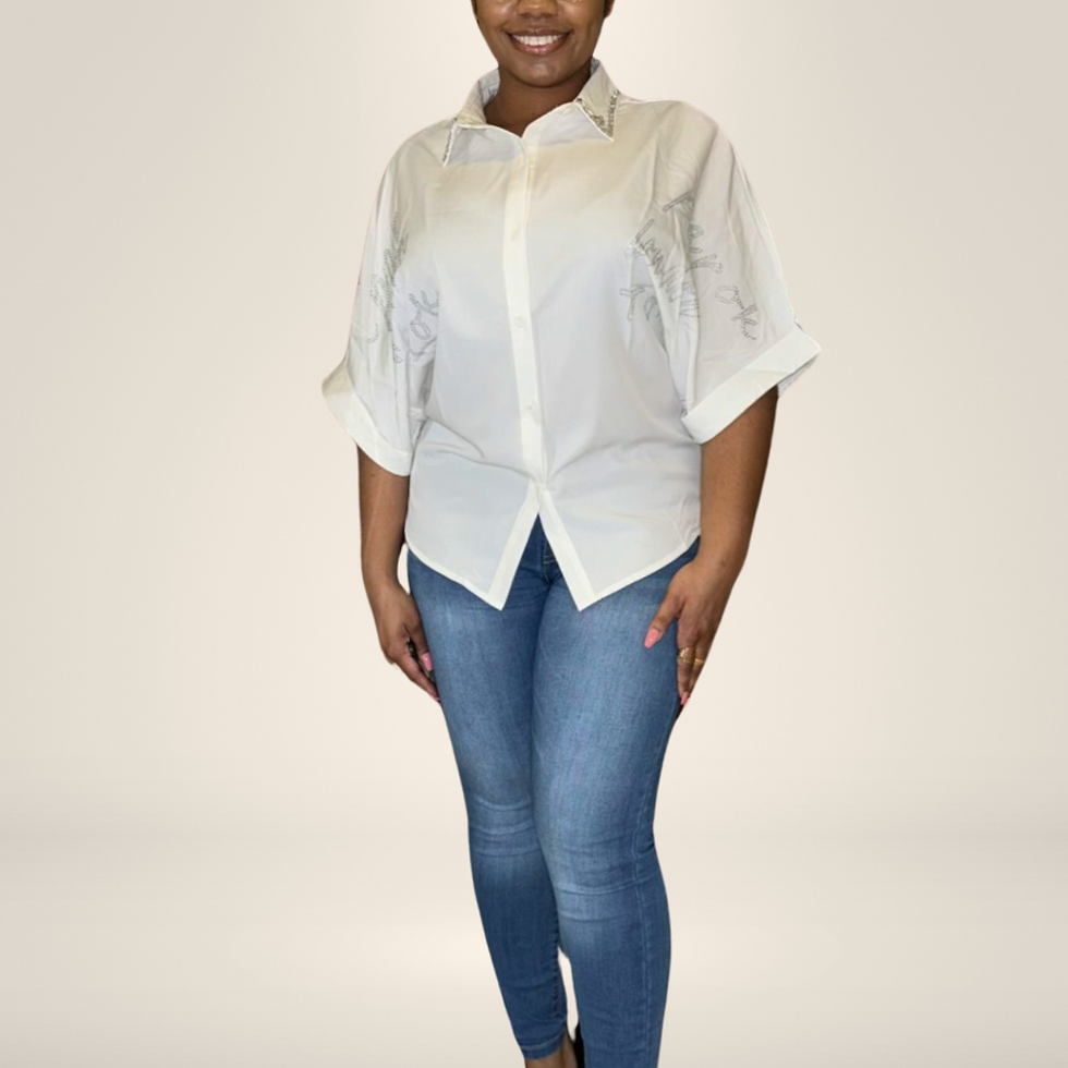 Santana Studded Collar Shirt