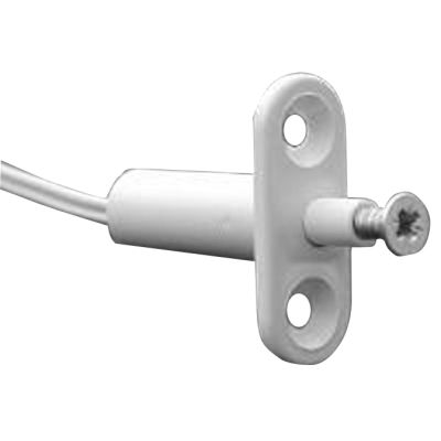 Белый дверной датчик с проводом и крепежом