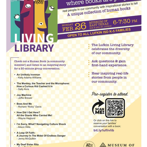 Lufkin Living Library February 26, 2024