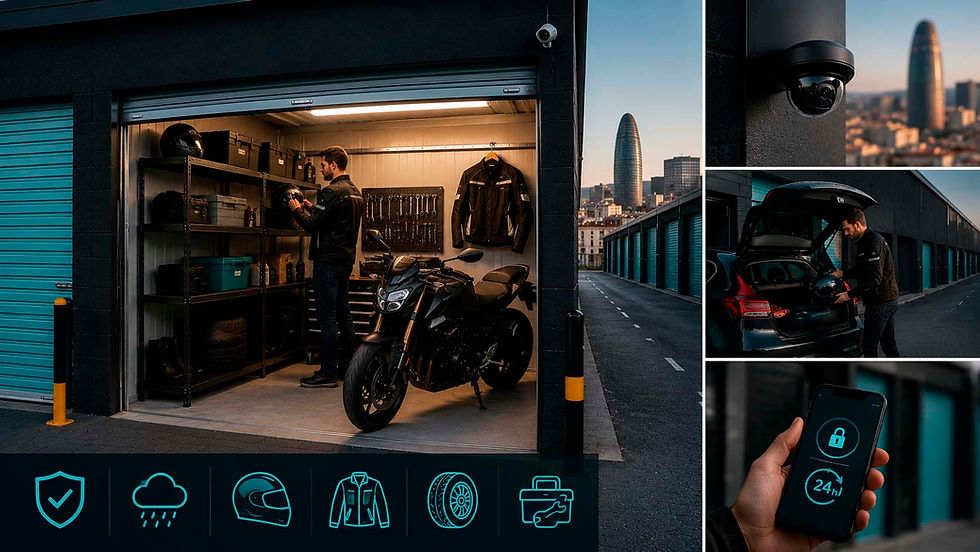 ¿Merece la pena guardar una moto en un trastero en Barcelona? | Trastero para guardar una moto en Barcelona la alternativa al parking cuando te falta espacio