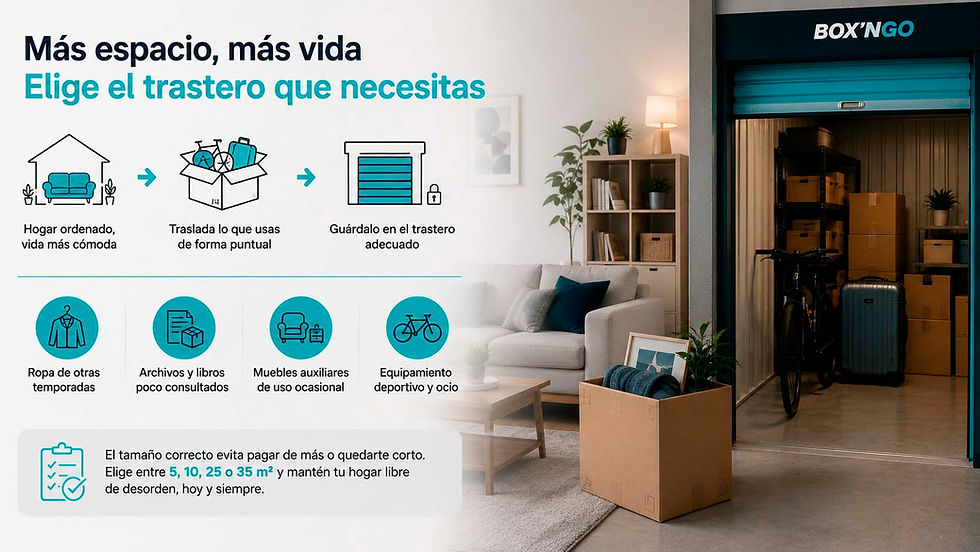 Cómo liberar espacio en casa eligiendo el trastero adecuado | Que tamaño de trastero necesito Elige entre 5 10 25 o 35 m sin pagar de mas