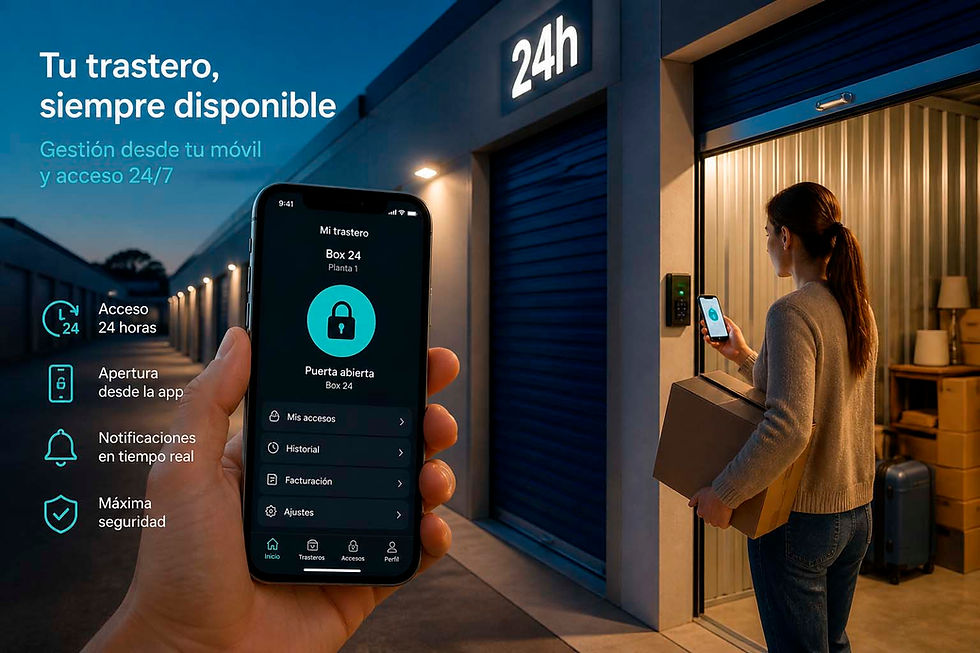 Gestion mediante aplicaciones moviles y acceso 24 h | De lujo a necesidad por que los trasteros estan en auge en ciudades como Barcelona