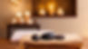 hot stones towels massage bed and a dark brown and gold background with candals (1).jpg
