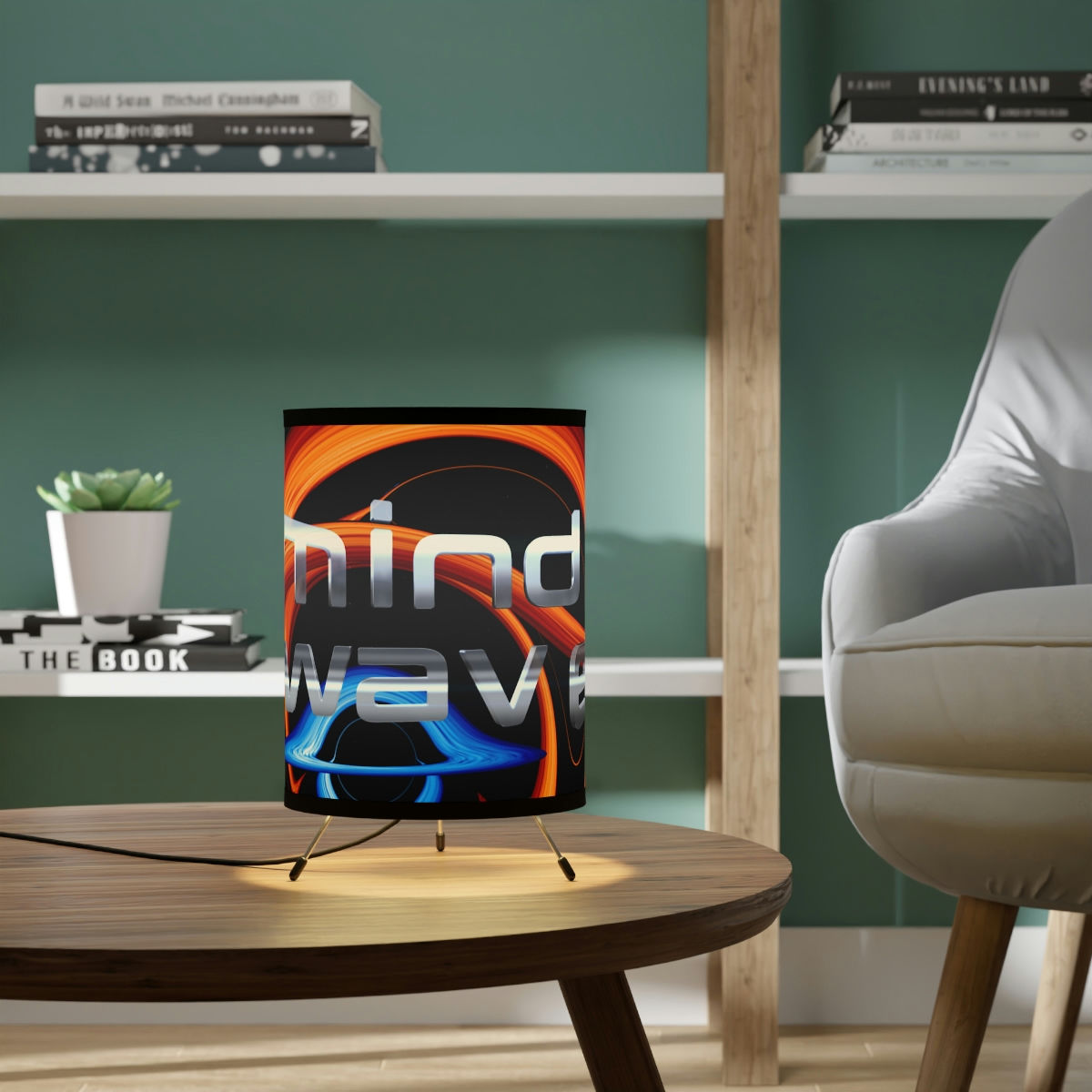 Tripod Lamp with High-Res Printed Shade, US/CA plug