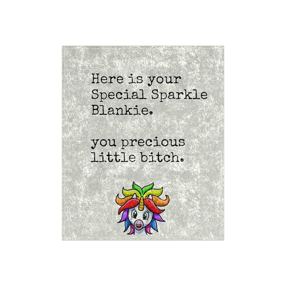 Mind Wave Unicorn Special Sparkle Blankie Crushed Velvet. Human/Furbaby