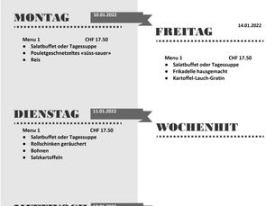 Wochen-Menu 2