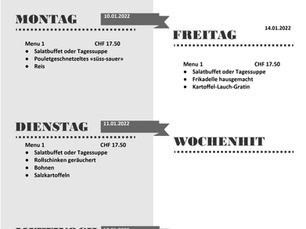 Wochen-Menu 2