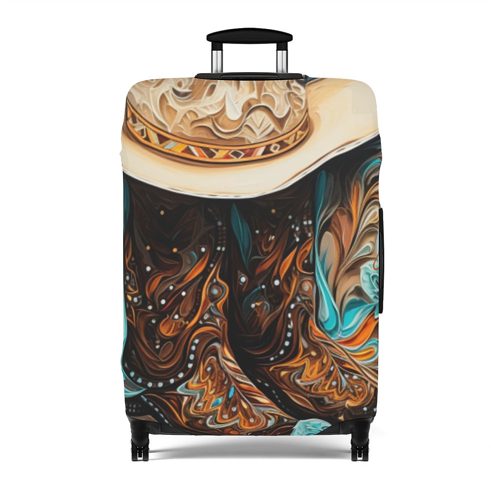 Thumbnail: Boot and Cowboy Hat Luggage Cover (3 Sizes)