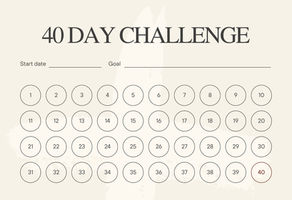 Lean into Lent: 40 Day Challenge