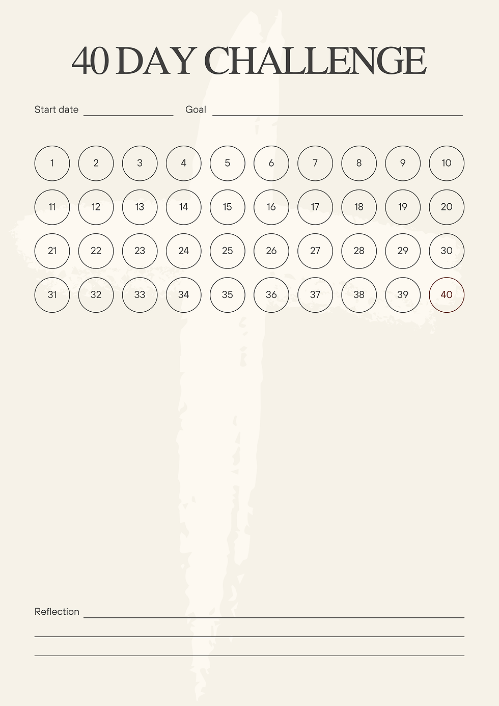 40 Day Challenge Tracker