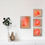 Miniature : Collection Intuition Corail | 4 tableaux originaux | Art abstrait fait main