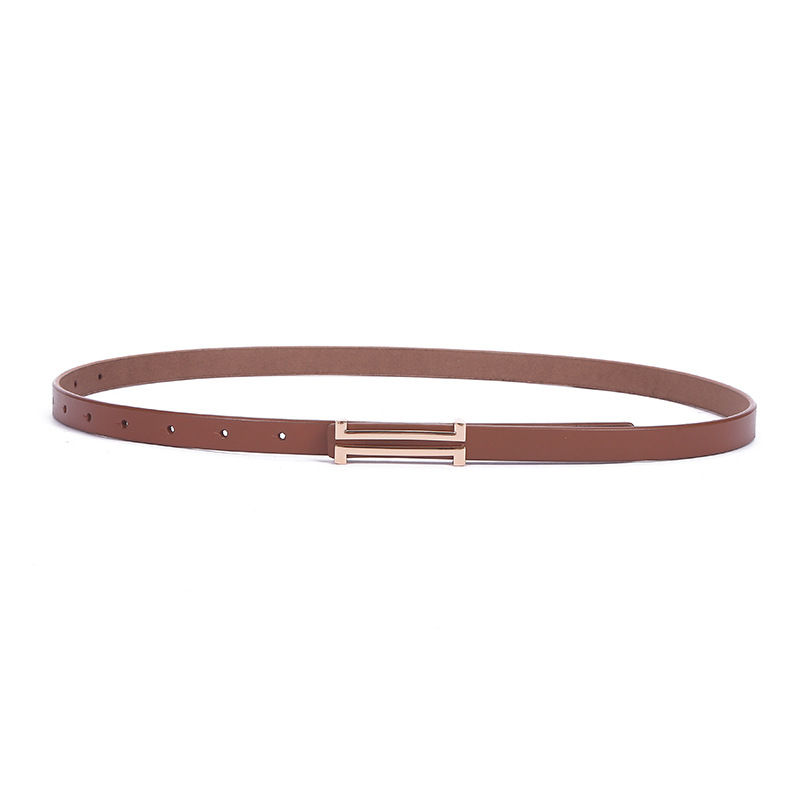 Miniatura: Designer new 100% Genuine leather belt women's fashion ink green decoration with