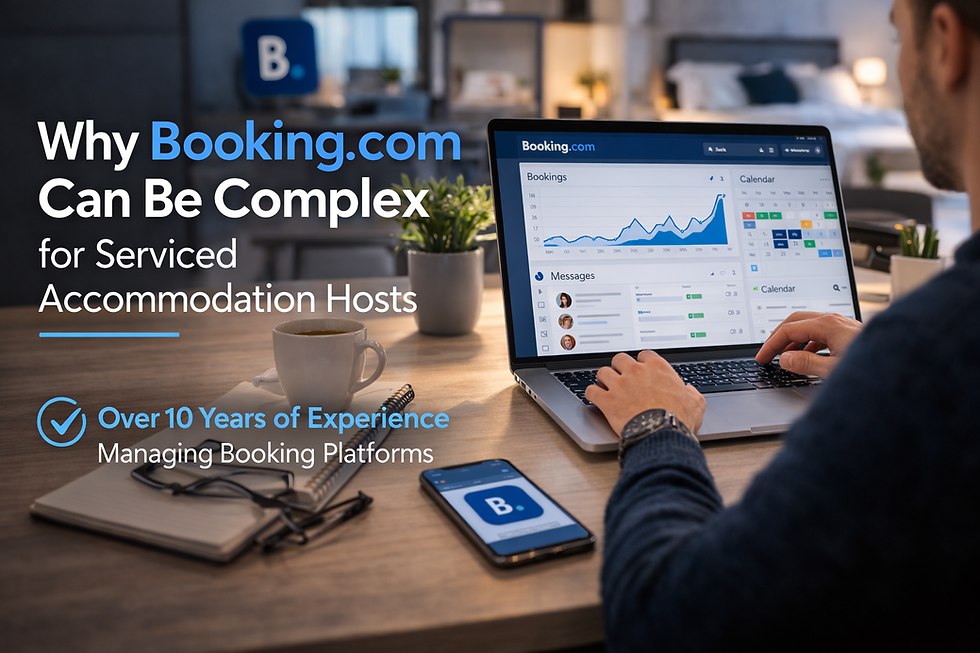 Why Booking.com Can Be Complex for Serviced Accommodation Hosts (And How to Manage It Successfully)