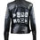 Thumbnail: BENATAR- Black Diamond And Rock Leather Moto Jacket