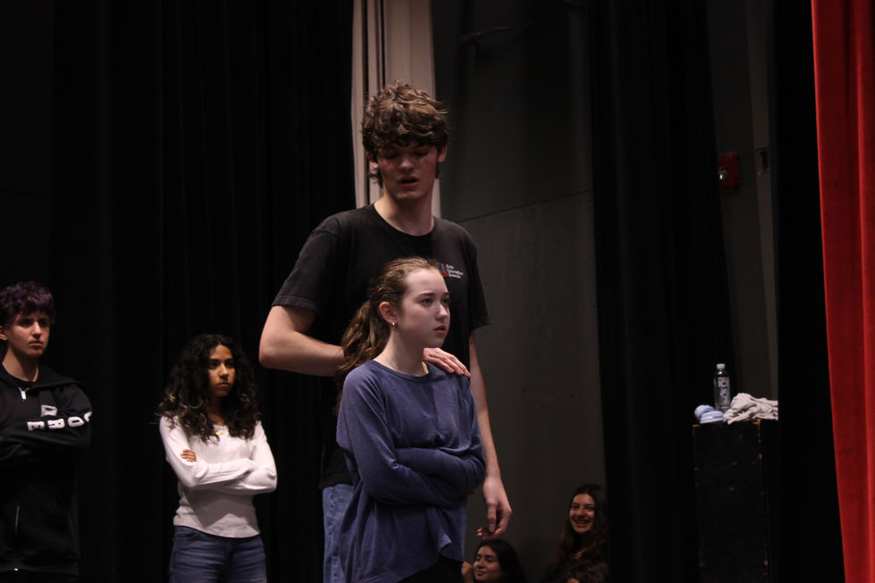 Hadestown: Teen Edition Rehearsal - Betsy Samuel (Eurydice) and Cole Snell (Hades)