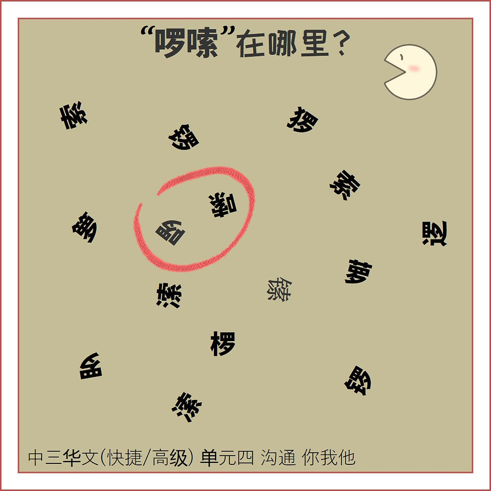 Answer for word search 啰嗦