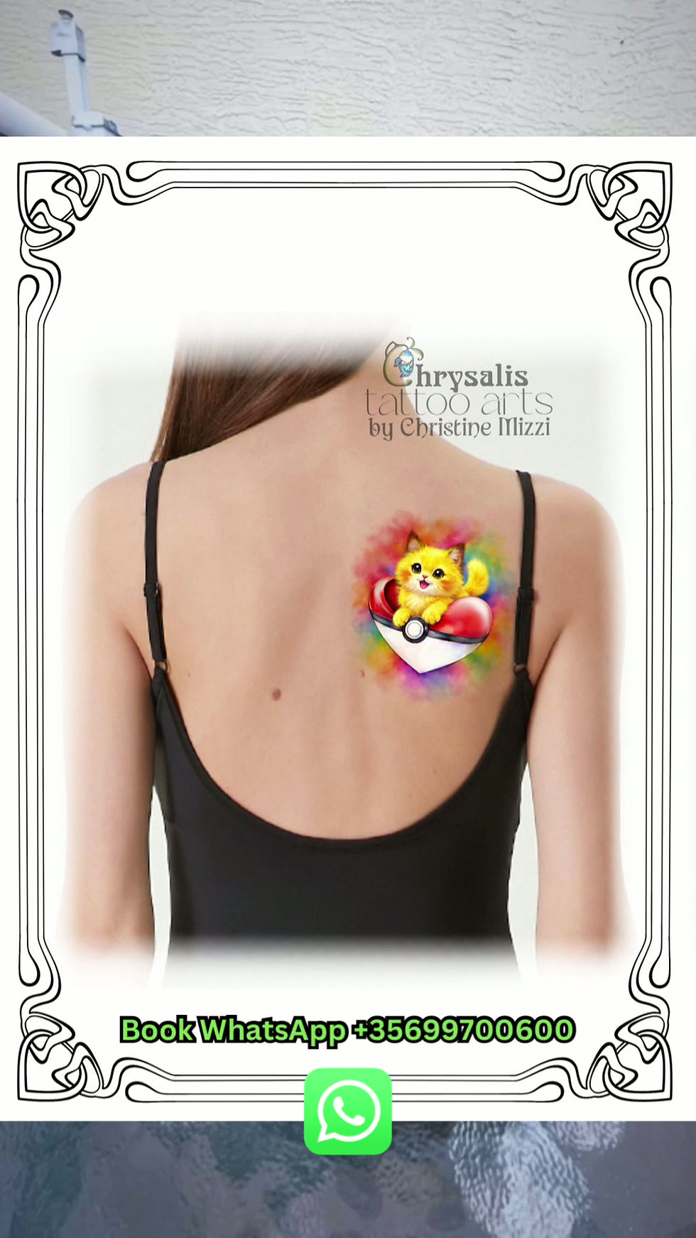 Thumbnail: PikaCat in Heart Tattoo Design v1