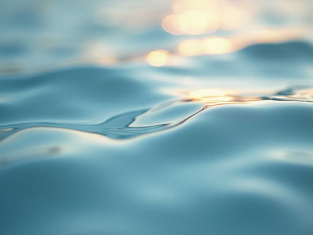 Abstract fluid textures with soft water shadows and tranquil light expressing calm.