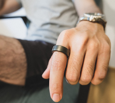 Gun Metal Enso Pulse smart ring by Enso Zone Singapore