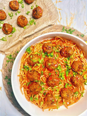 Budget Recipe 3: Umami “Plant Balls” With Tomato Spaghetti