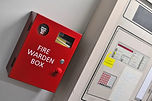Fire warden box on a wall