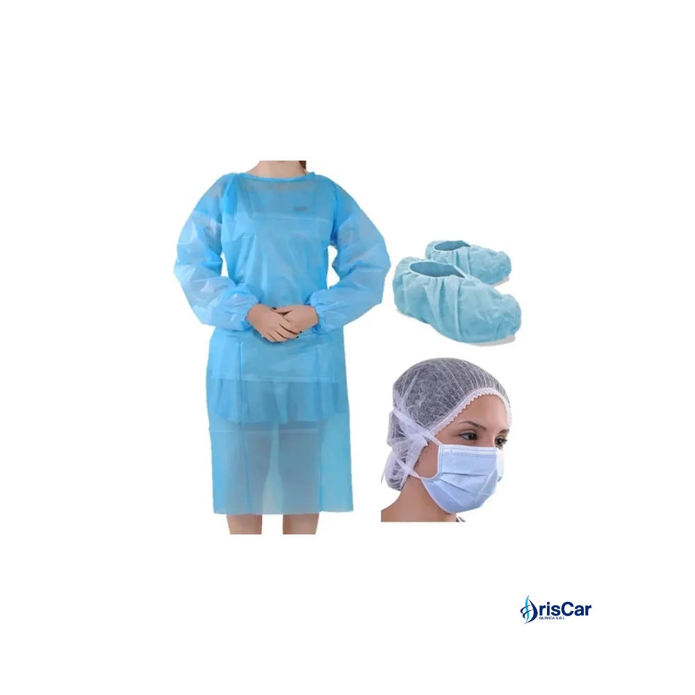 Kit Paciente C/Barbijo-Camisolin/Cofia plisada/Cubrebotas IM