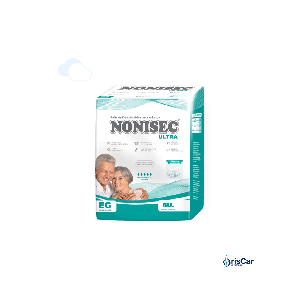 Pañal p/adulto NONISEC XG anatomico (x8u)