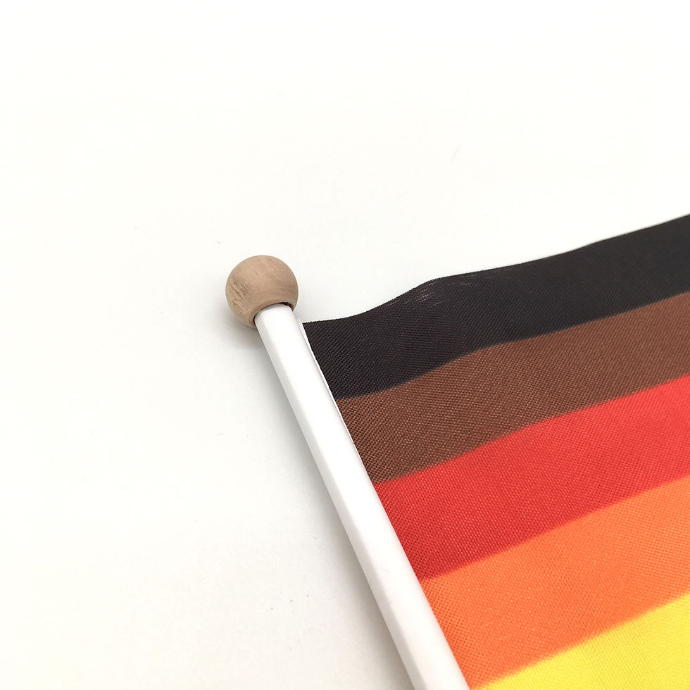 縮圖：Hand Flag Philly Pride wooden handle