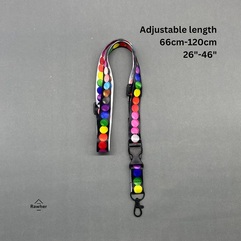 縮圖：Pride Bead Dot Lanyard-WHT