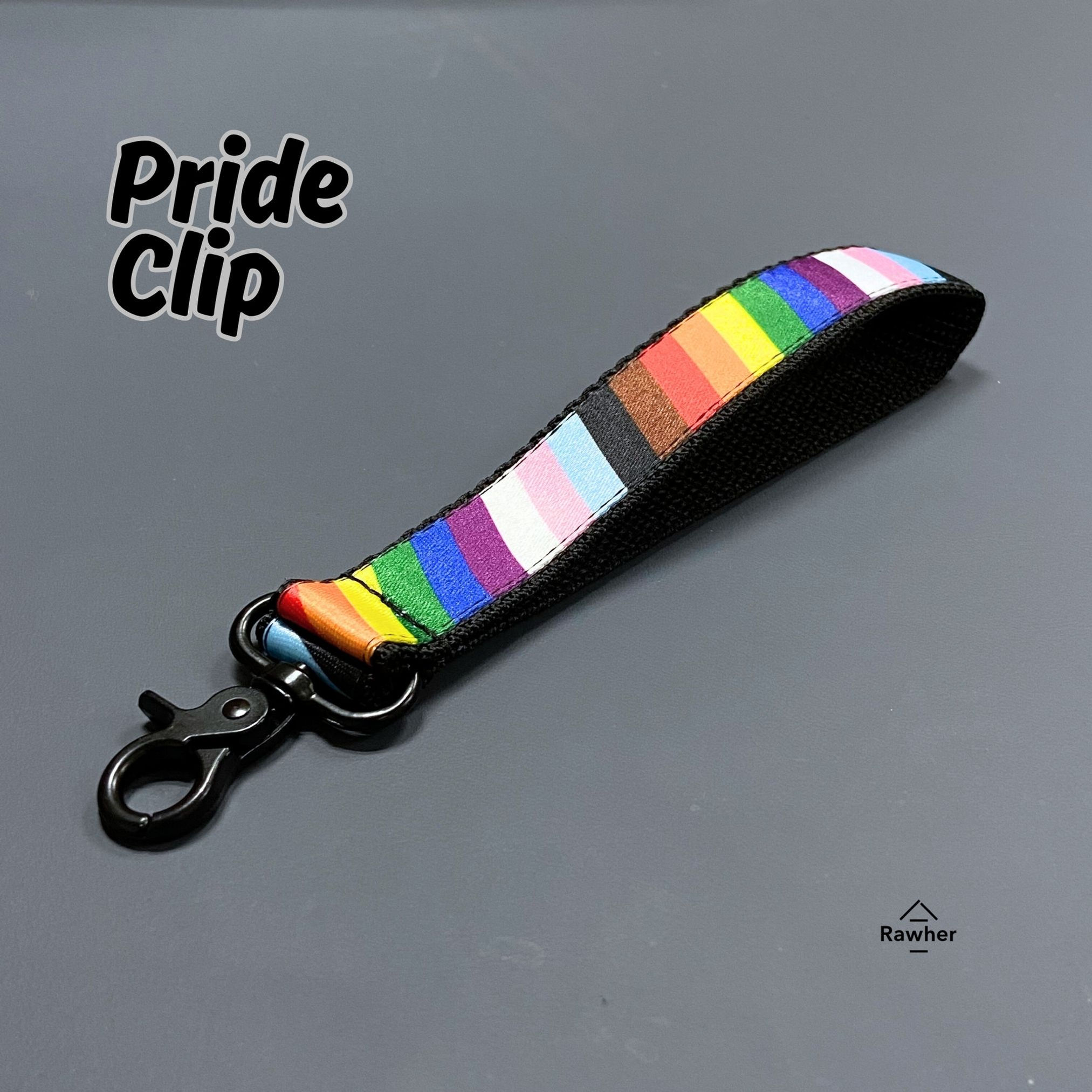 Classic Rainbow Pride Clip-Black